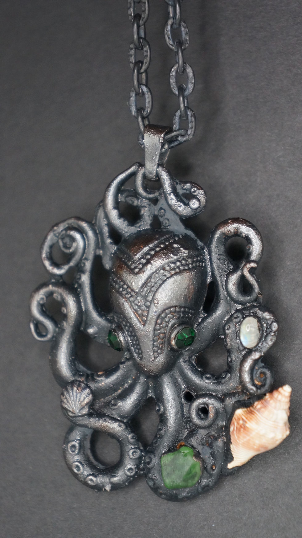 Thumbnail: Octopus pendant w/ moonstone