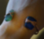 Thumbnail: Sea glass bangle bracelet