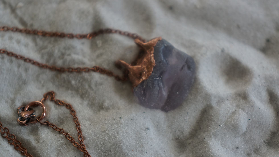Thumbnail: Purple Sea Glass Necklace