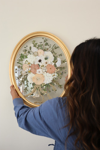 Bouquet Preservation Framed oval 8x10 black
