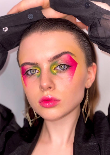 Editorial makeup for London Fashion week 2021 style shoot
