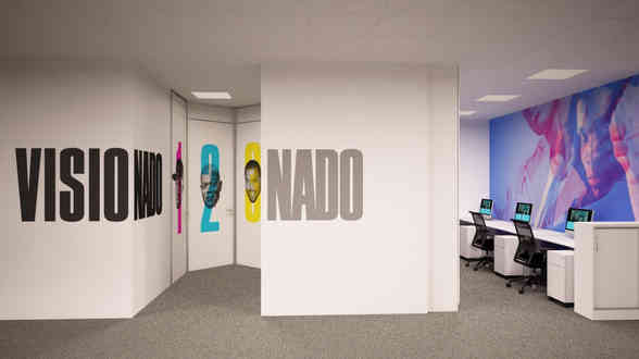 Señalización vertical en oficinas