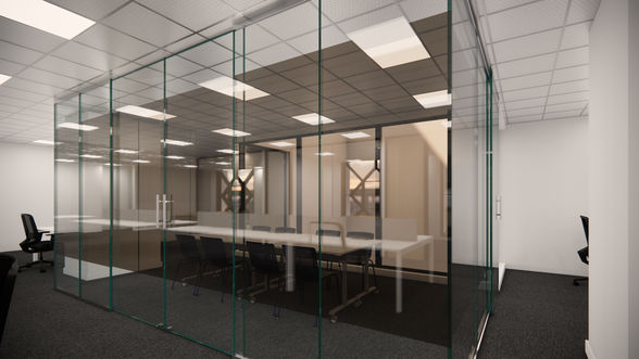 Montaje de mamparas de oficinas.