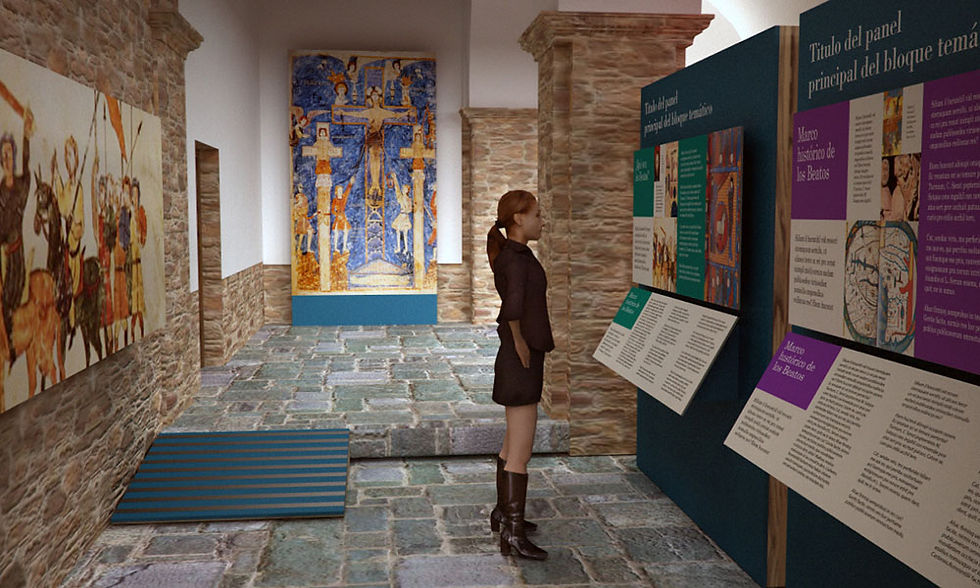 paneles interpretativos y decoración gráfica del Centro de interpretación del Beato de Tábara realizado por Decoración de