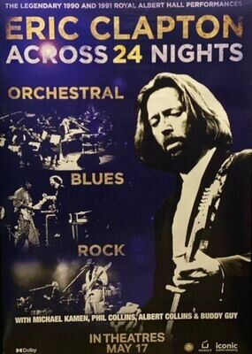 Poster: Eric Clapton: Across 24 Nights Size 27Inch x 40Inch Double Sided