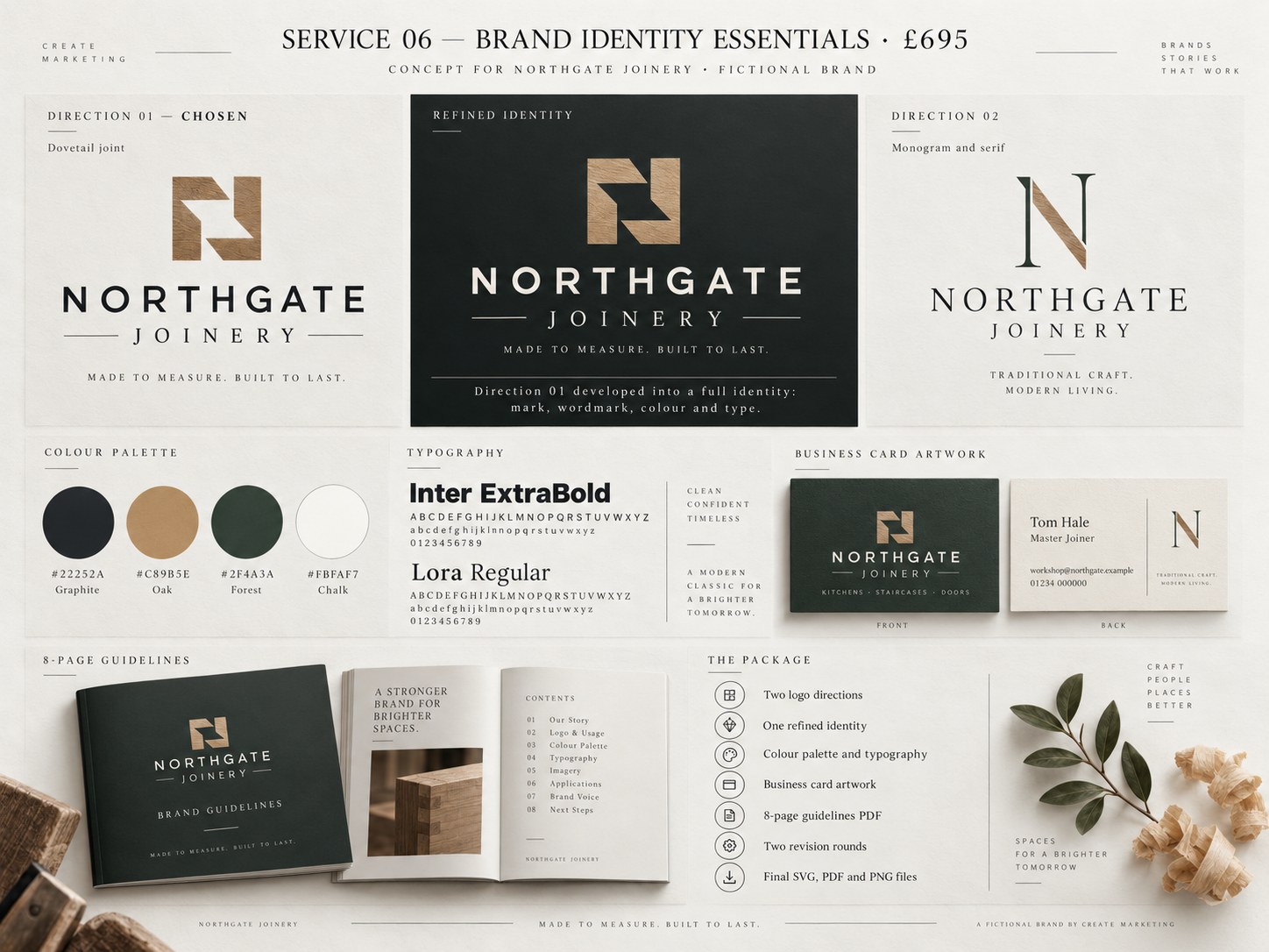 Brand Identity Essentials – example design by Create Marketing using a fictional brand