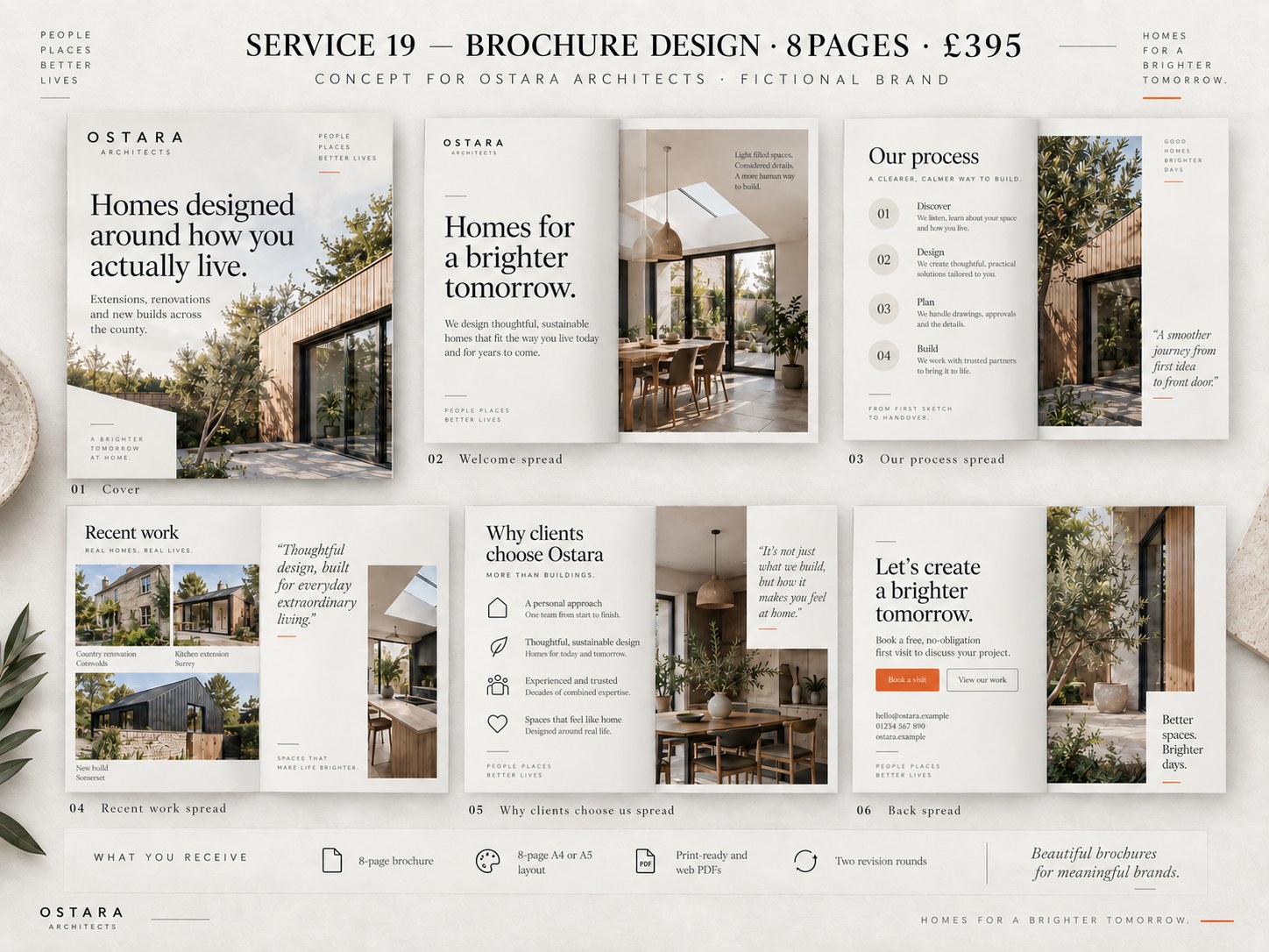 Brochure Design, 8 Pages – example design by Create Marketing using a fictional brand