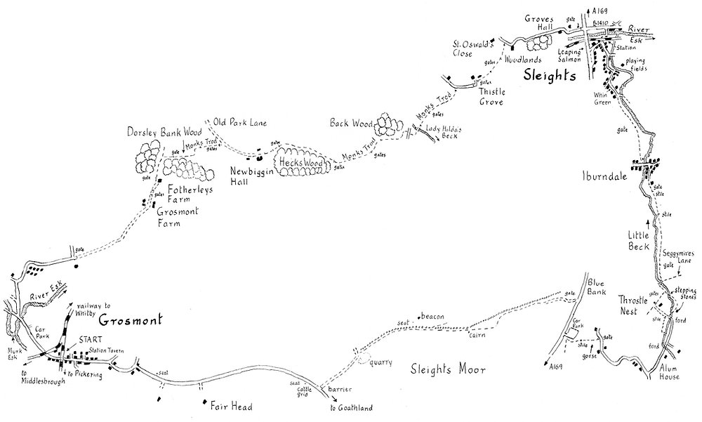 Grosmont to Little Beck valley & Sleights