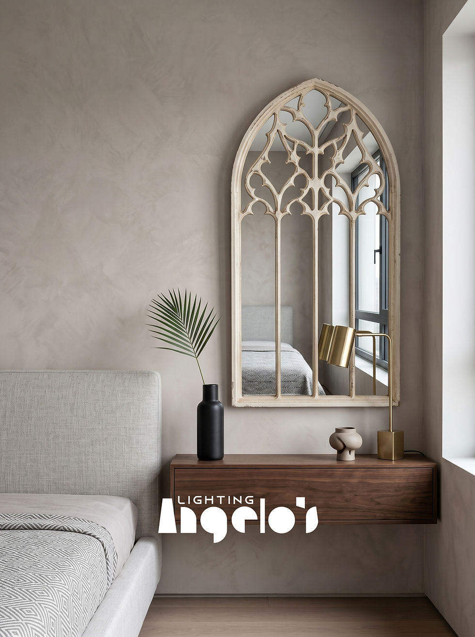 Thumbnail: Gothic Ivory Arch Mirror - MR 51