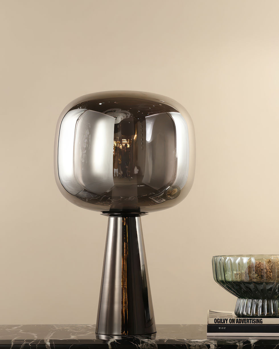 الصورة المصغرة: Dusk Dawn table lamp from Angelo's Lighting in Egypt. Soft brass design with built-in LED. Ultra-modern style, warm lighting.