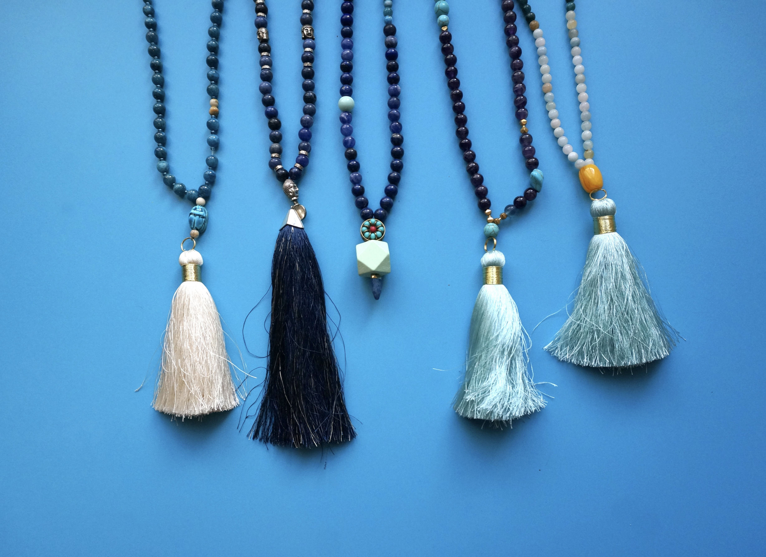 Colliers Mala en perle de pierres naturelles