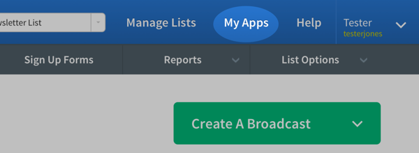 On the "Top Toolbar" you want to click "My Apps" and click "Enable"