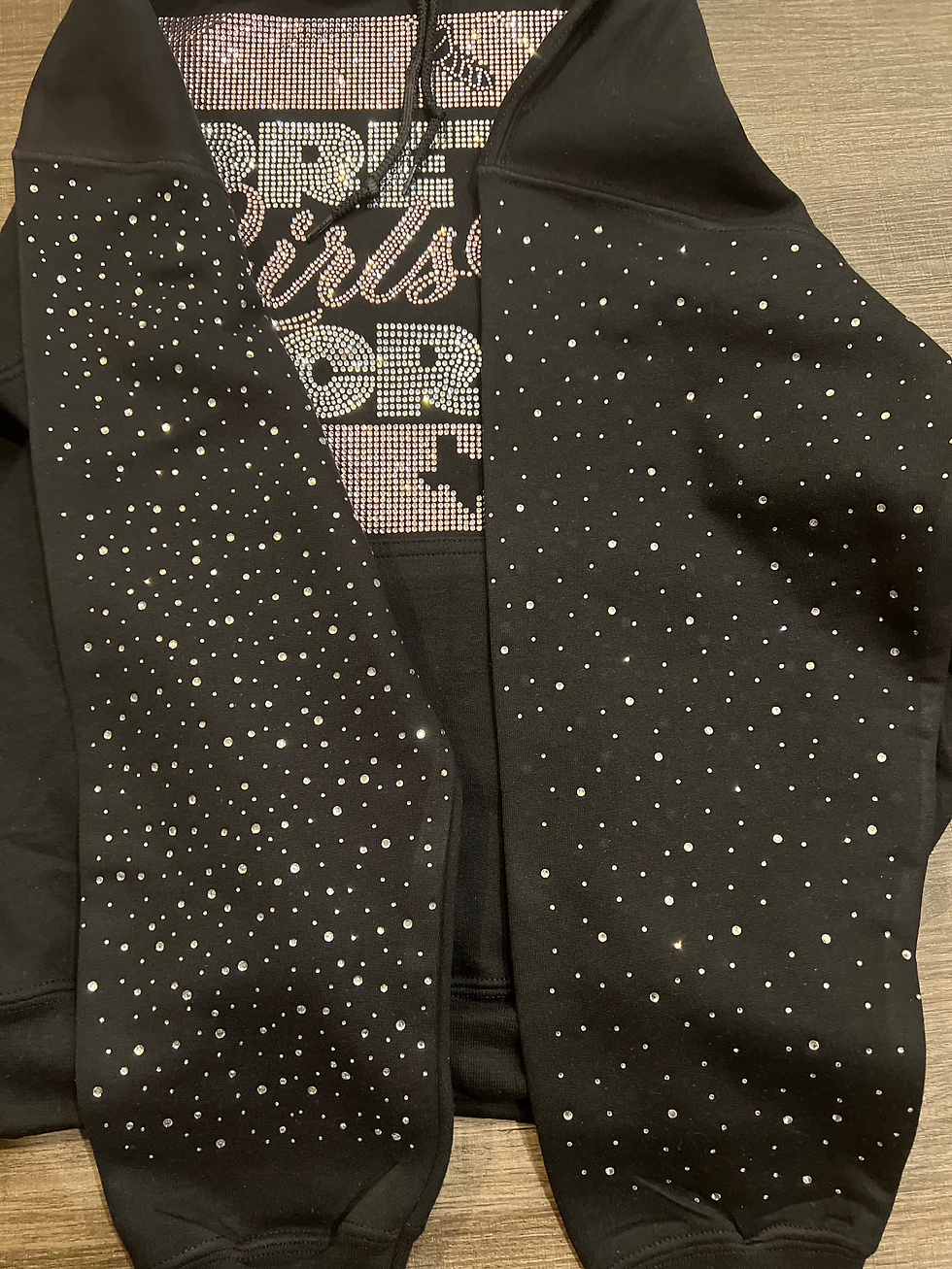Thumbnail: Rhinestone Pretty girls bang screw (rhinestones on sleeves and hood)