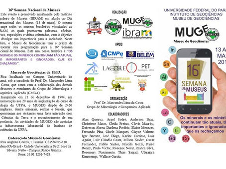 Grupo PET-GEOLOGIA/UFPA na Semana Nacional de Museus
