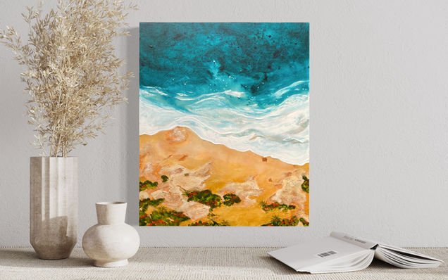 TEXTURED BEACH PAINTING