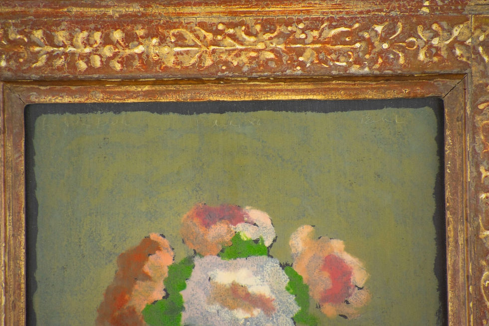 Thumbnail: Robert Kulicke Reverse Oil Painting: Vase with Flowers, 1980s Signed and Framed