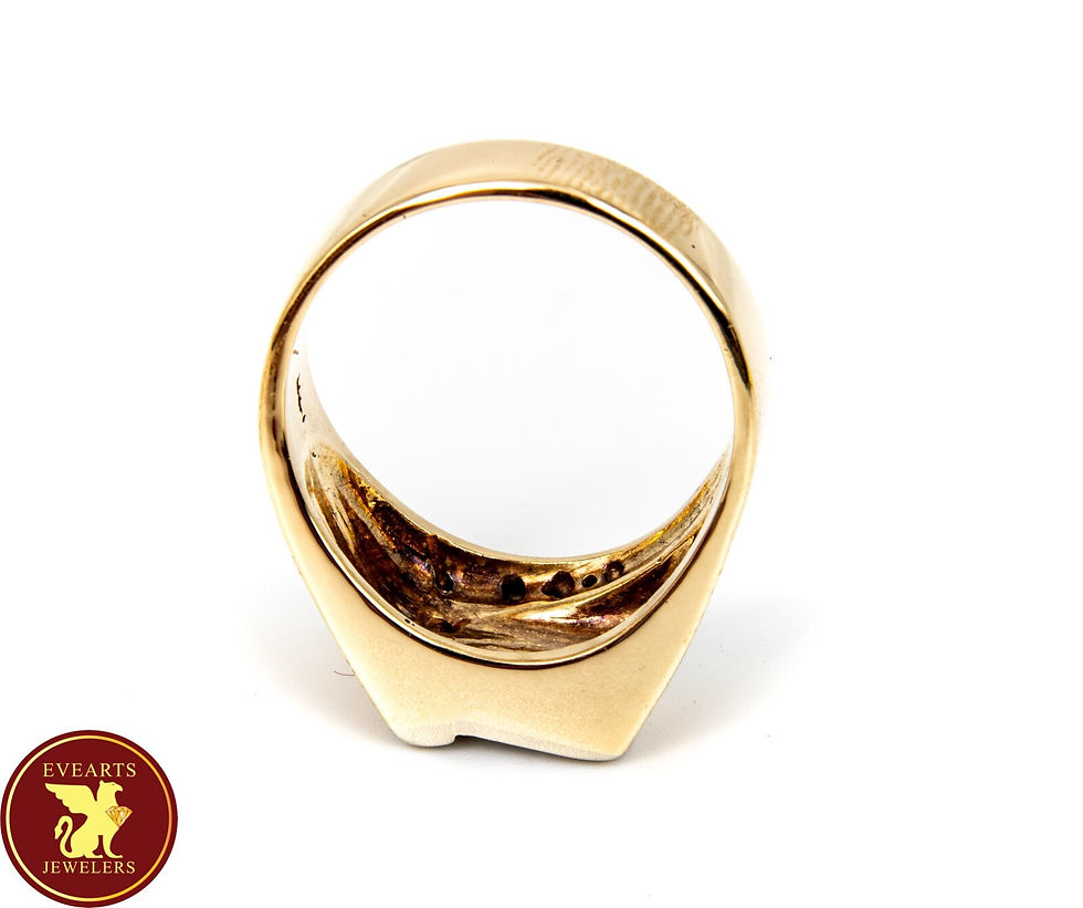 Thumbnail: Men's Vintage 14kt Yellow & White Gold Diamond Ring 0.57cttw