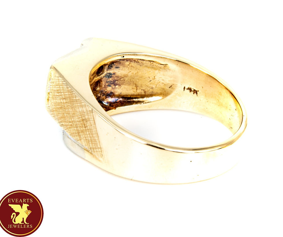 Thumbnail: Men's Vintage 14kt Yellow & White Gold Diamond Ring 0.57cttw