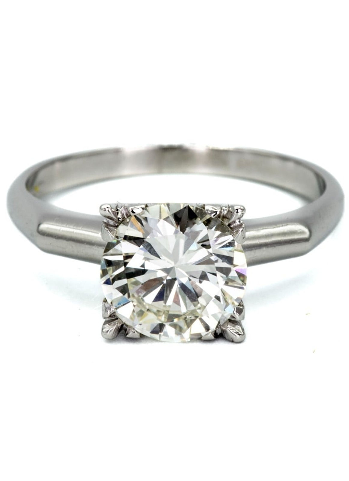 Art Deco, Platinum & 10% Iridium, 2.05ct natural diamond ring