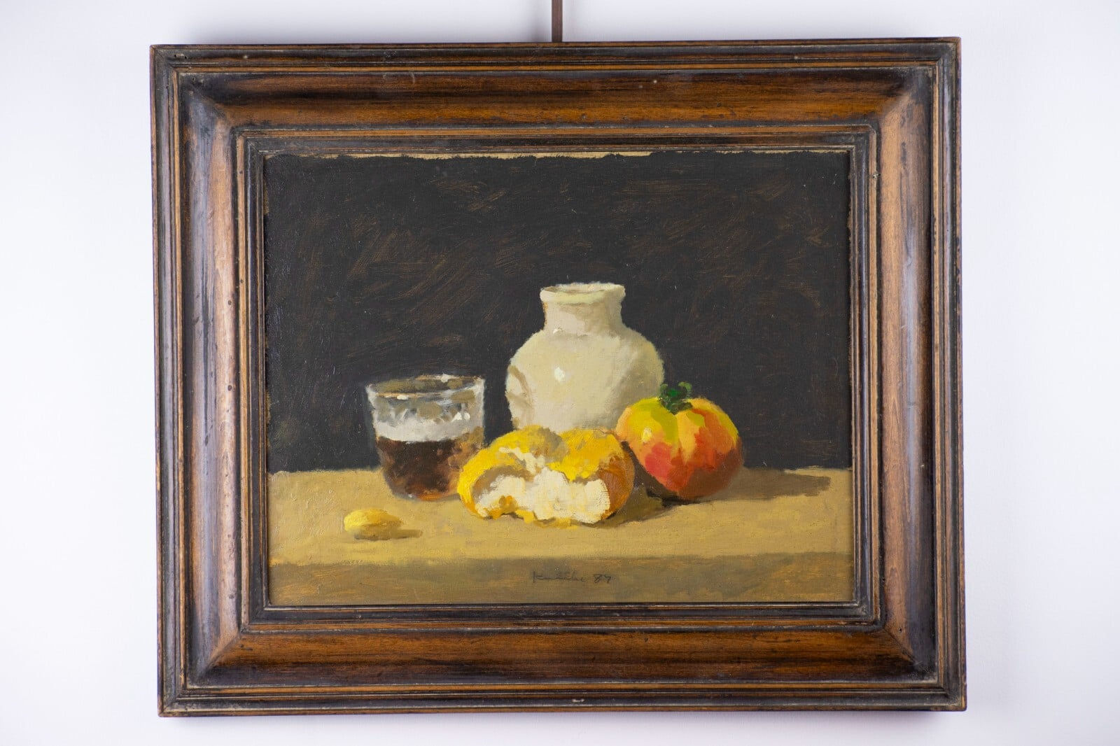 Robert Kulicke Painting: Still Life, Vase & Bread, 2000s - Signed and Framed