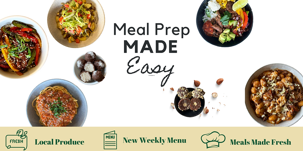 5 bowls Raw To The Soul's recipes, Big Mac Bowl, Steak Fajita Bowl, Spagehtti Bolognese, Mexican Bowl and Cheese Burger gnocchi Bowl. 2 Small Bowls of Protein Balls. chocolate coconut protein