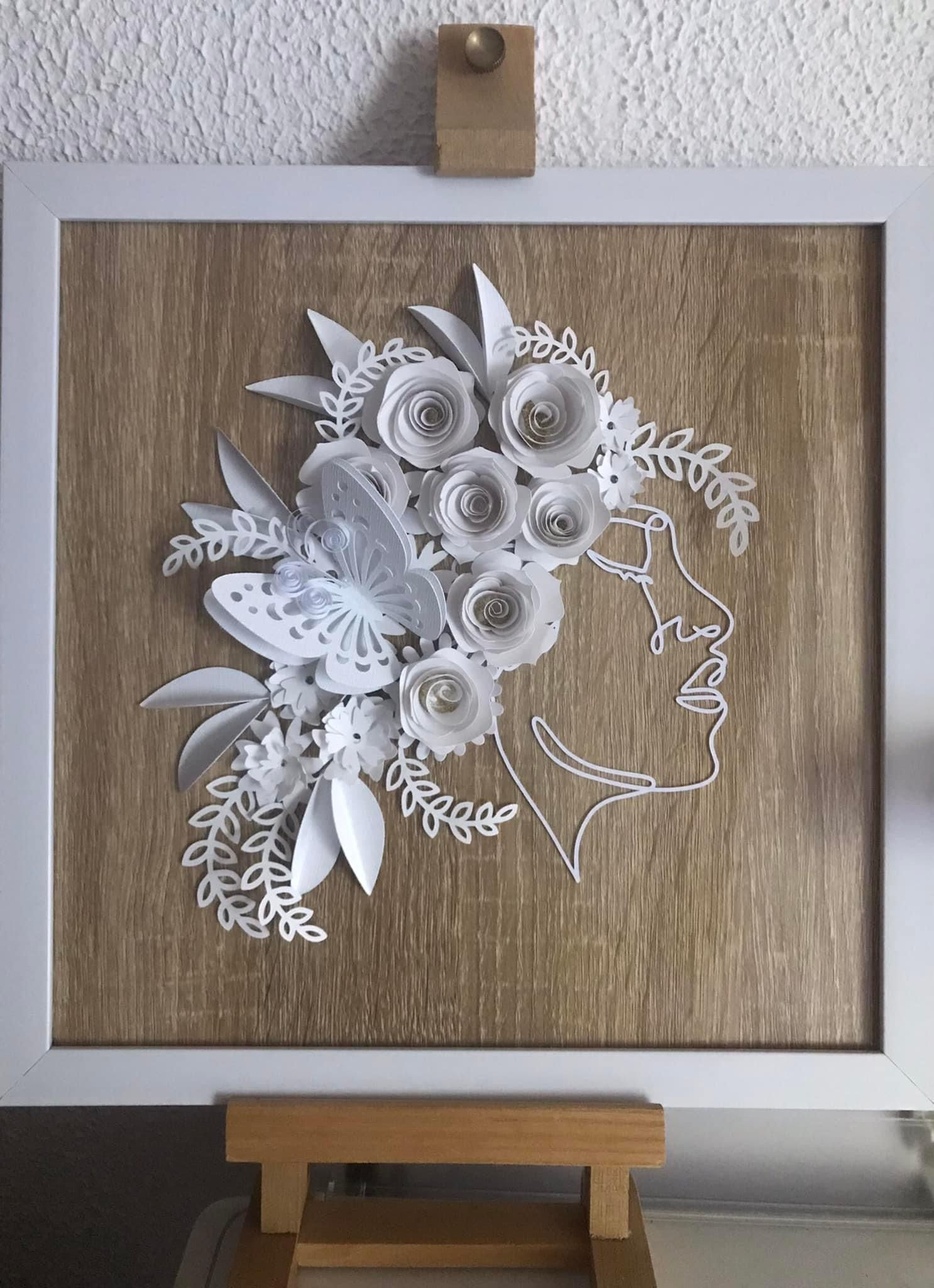 Cadre femme & fleurs