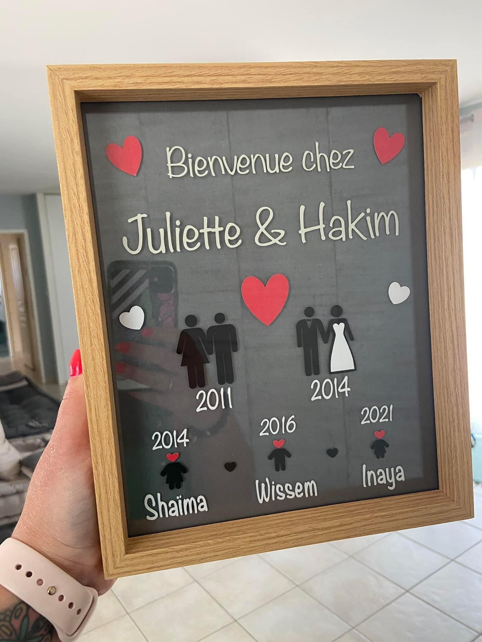 Cadre bienvenue couple 