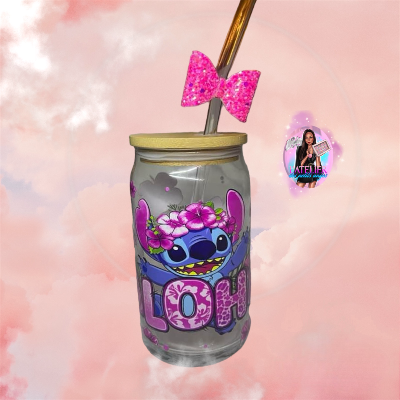 Gobelet verre stitch