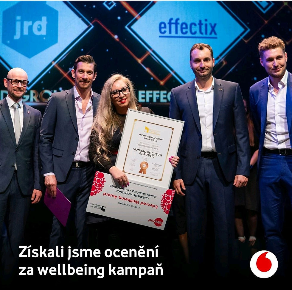 Edenred Wellbeing Award
Ocenění za Wellbeing
Vodafone Česká Republika