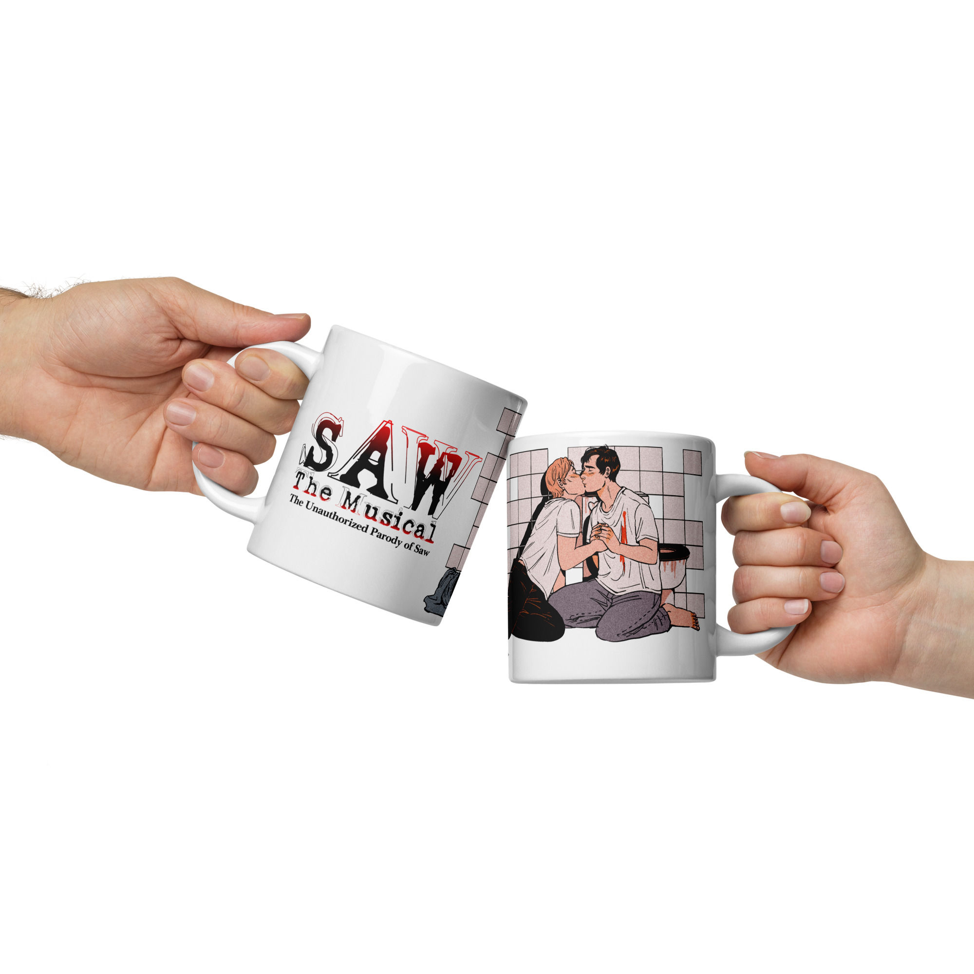 SAW The Musical Parody "I Wouldn't Lie to You" Mug