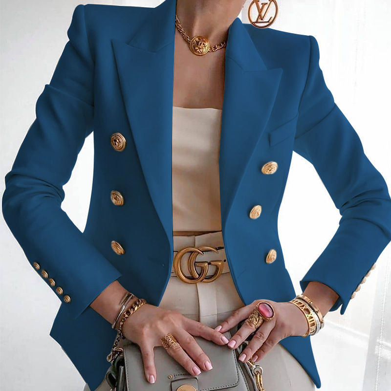 Thumbnail: Button Ladies Blazer Woman Work Suit Women's Jacket Office Lady Formal Women