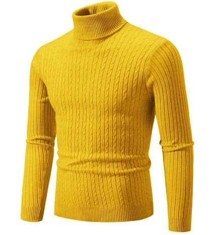 Miniatura: Men's Turtleneck Knitted Sweater