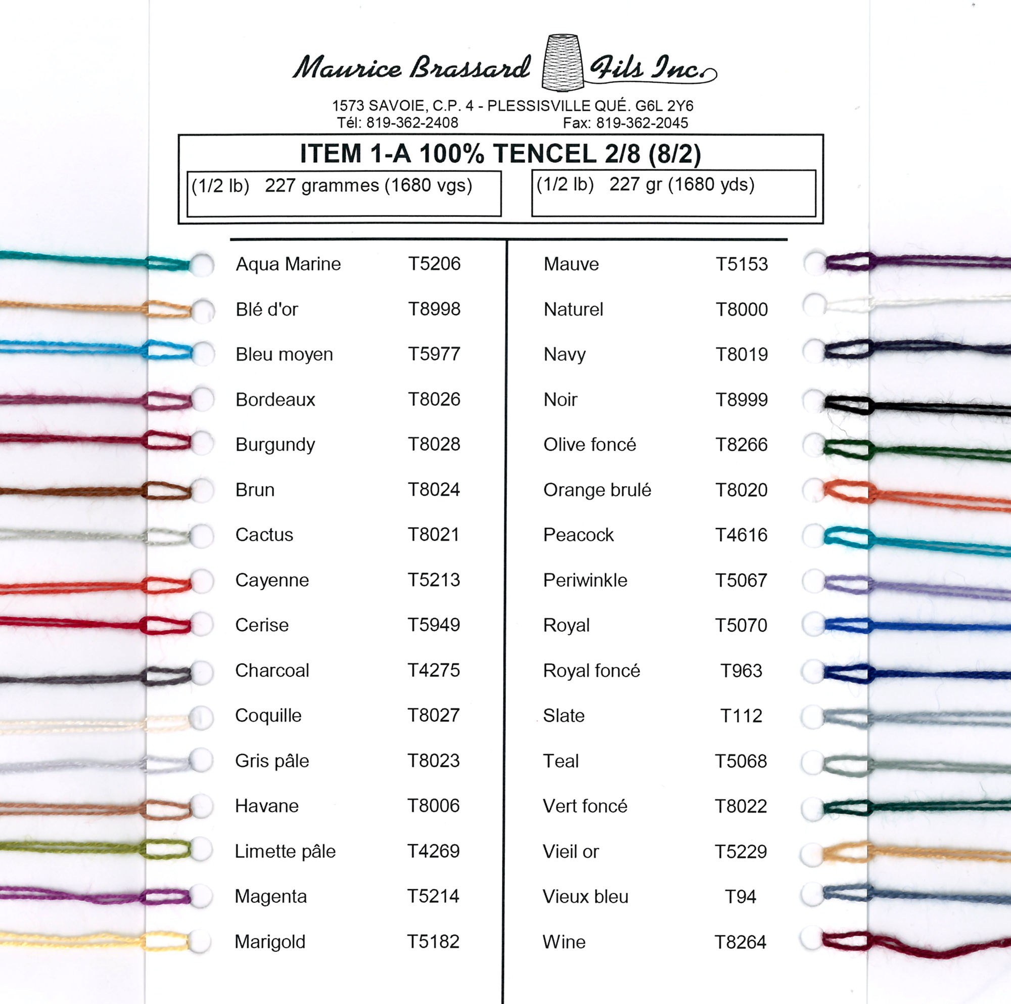 Maurice Brassard 8/2 Tencel