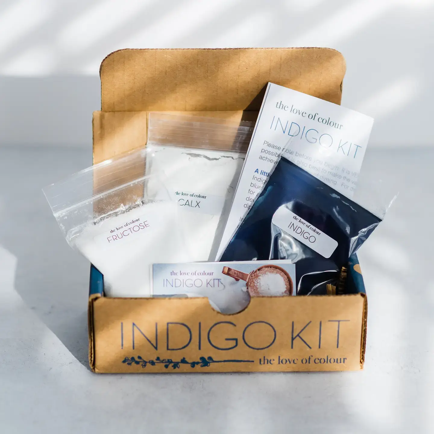 The Love of Colour Indigo kits - Indigo, Clay Resist,  Block Printing
