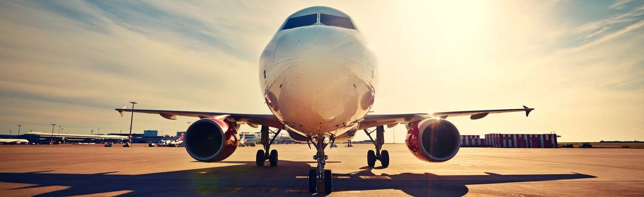 Airplane on runway - travel efficiency