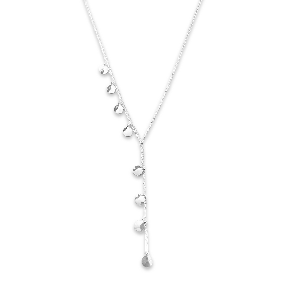 Colar gravata oito medalhas lisas ocas