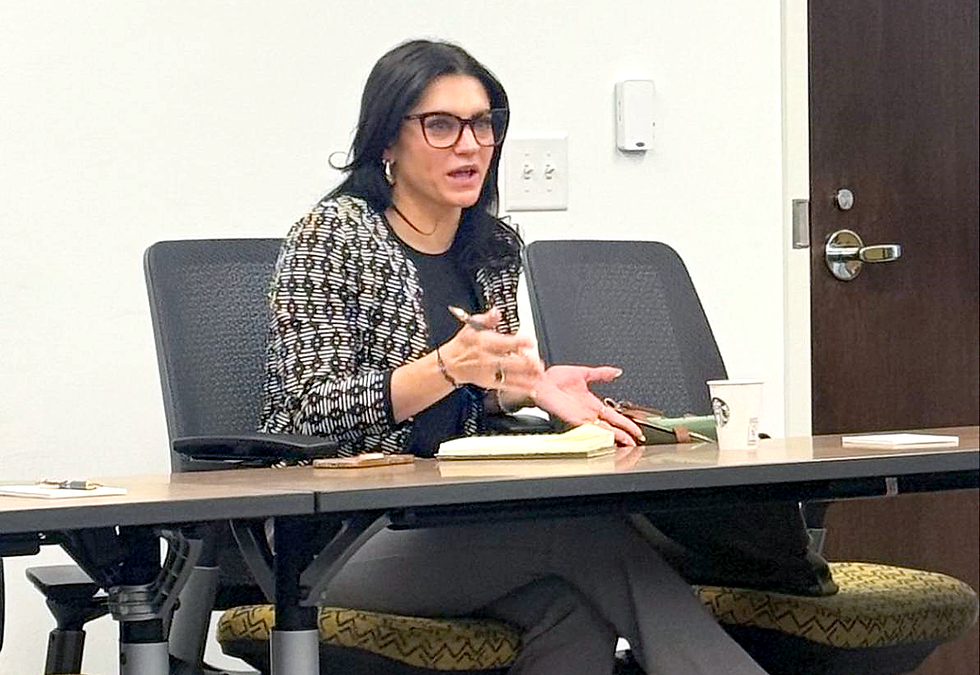 Care coordinator speaking at a meeting