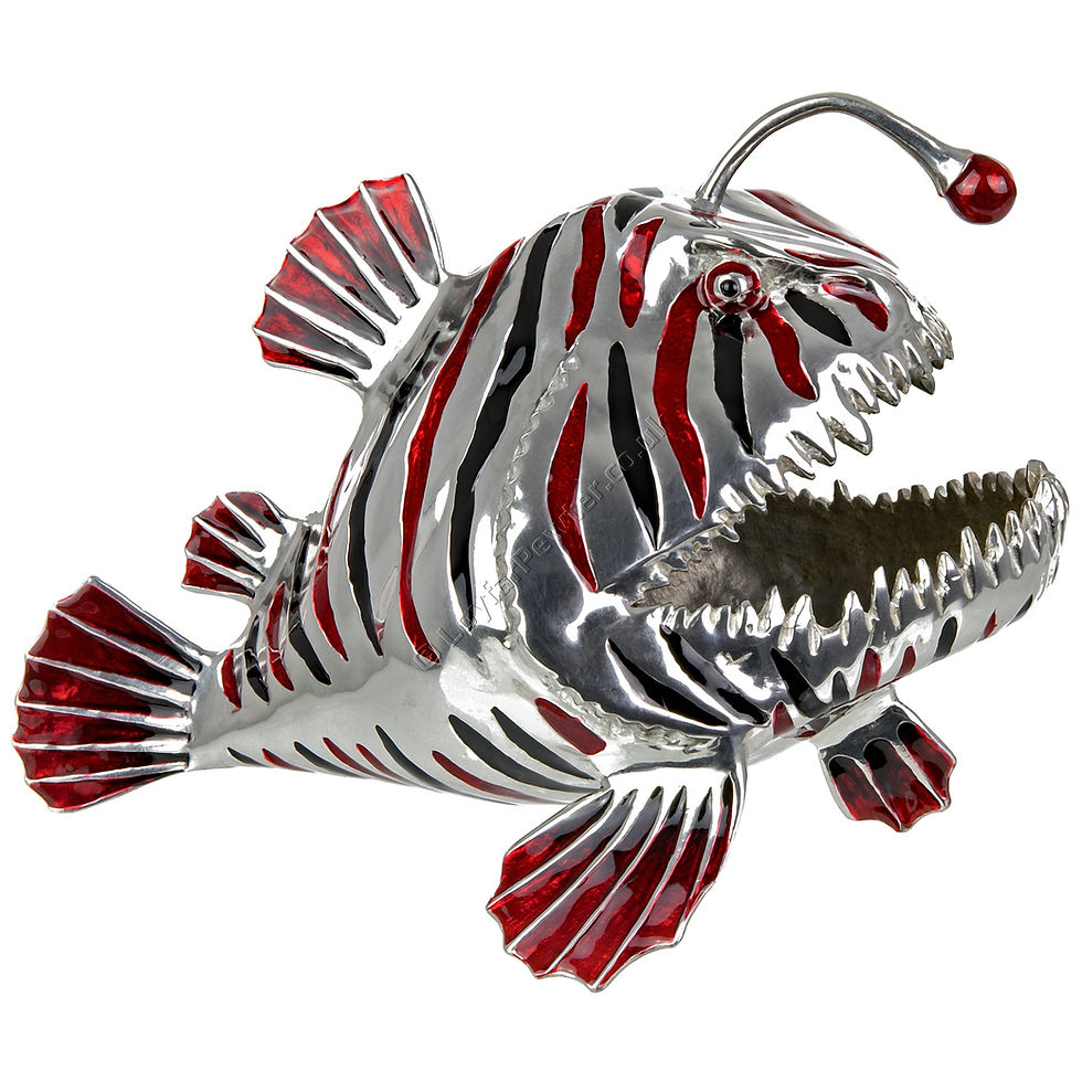 Thumbnail: Business Card Holder - Angler Fish, Red