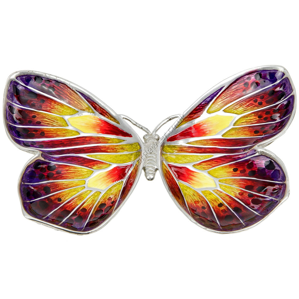 Thumbnail: Jewellery Tray - Butterfly, Purple, Red