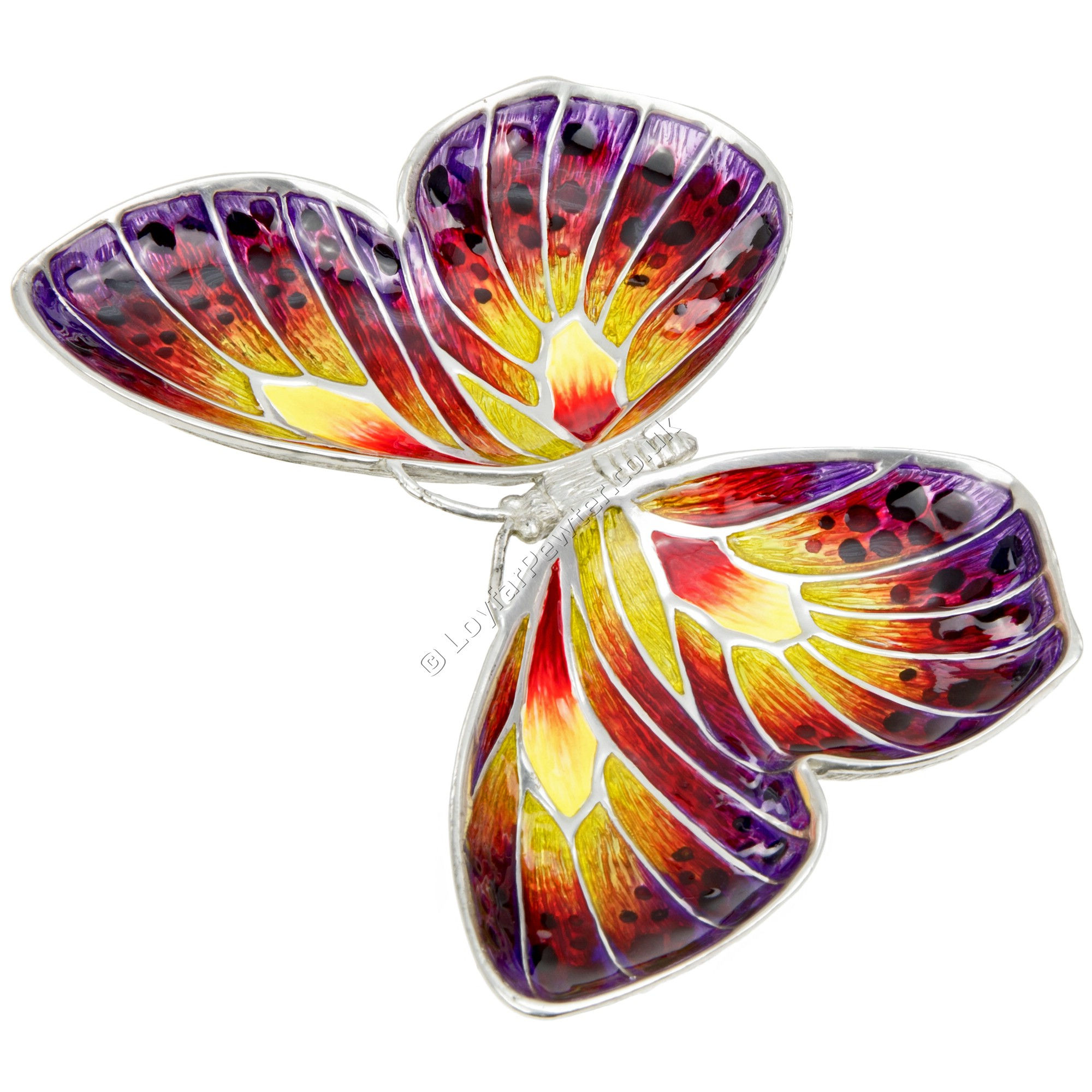 Jewellery Tray - Butterfly, Purple, Red
