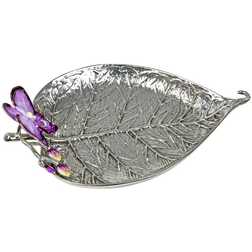 Thumbnail: Jewellery Tray - Bodhi Leaf with Orchid