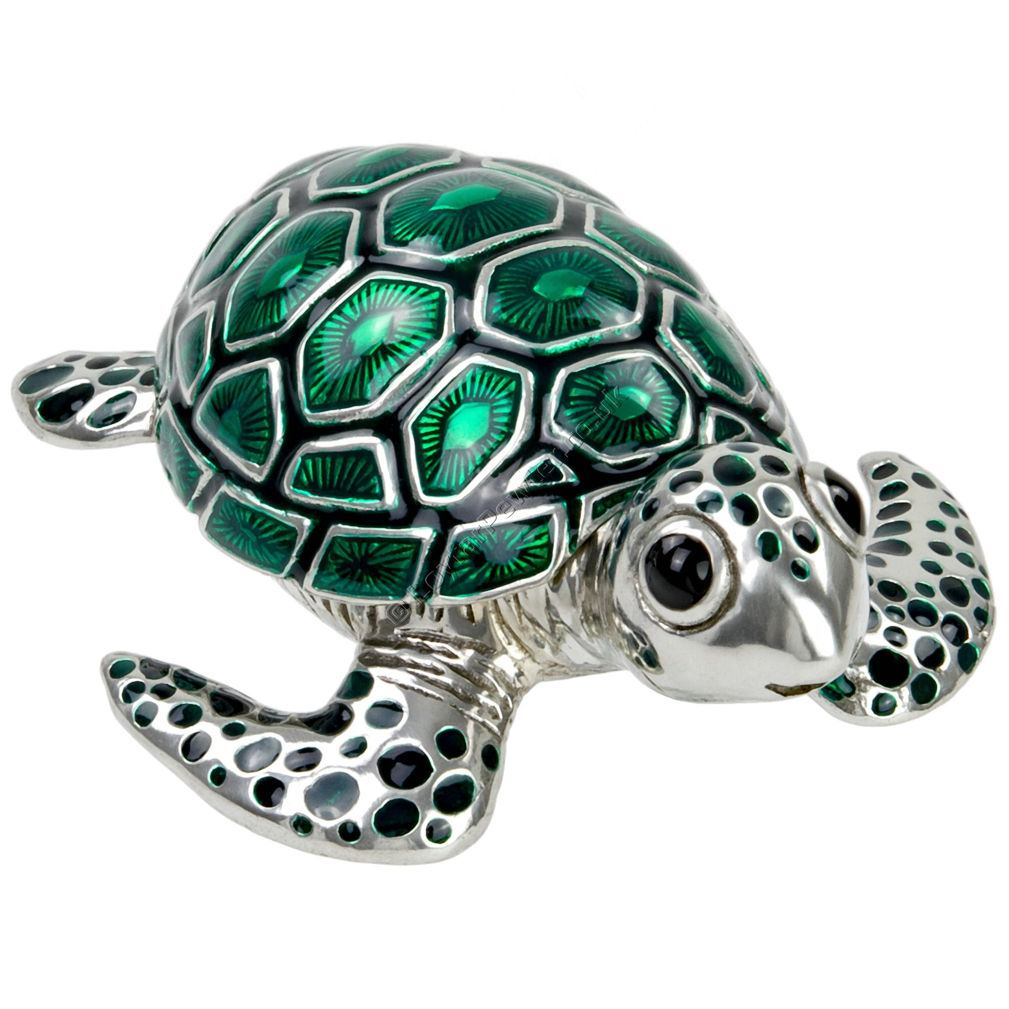 Trinket Box - Turtle, Small, Green