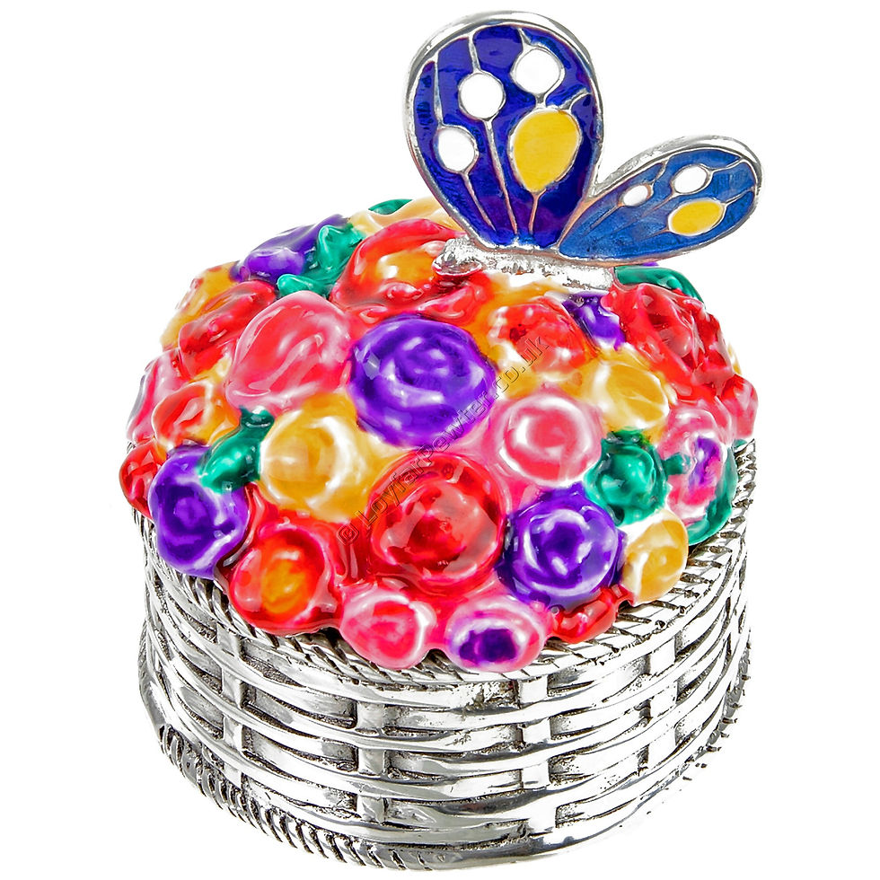 Thumbnail: Trinket Box - Flower Basket with Butterfly