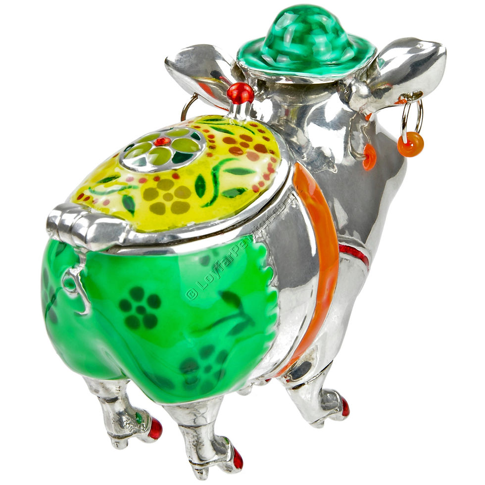 Thumbnail: Trinket Box - Pig on Holiday, Green