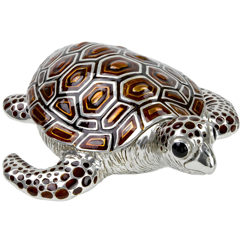 Thumbnail: Trinket Box - Turtle, Large, Brown