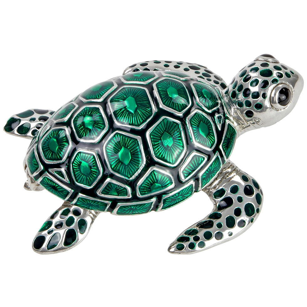 Thumbnail: Trinket Box - Turtle, Small, Green