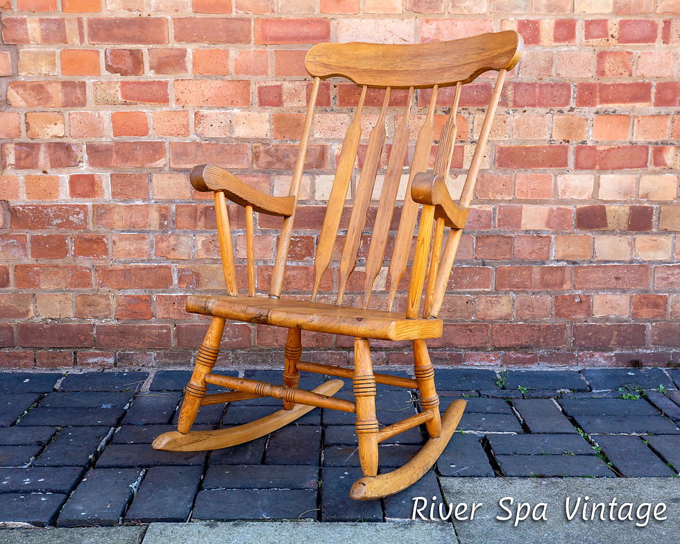 Thumbnail: Bent Bros Rocking Chair Windsor Chair MCM Hitchcock Chair Mid Century Arrowback
