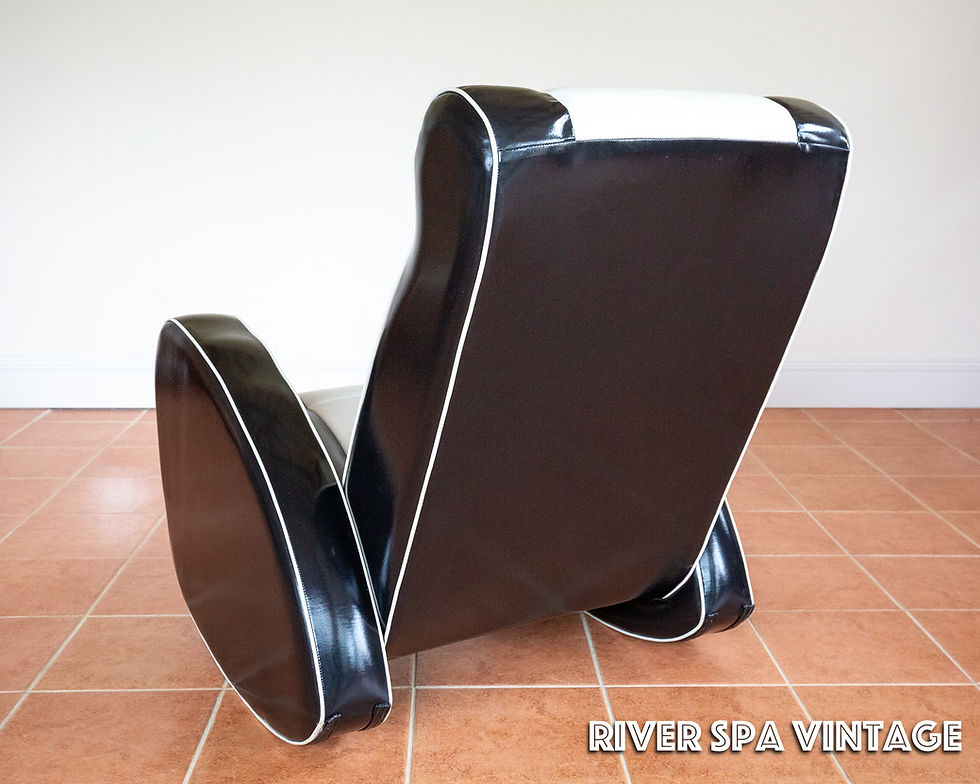 Thumbnail: 1950s Americana Style Rocking Chair Art Deco Lounge Chair Black White Monochrome