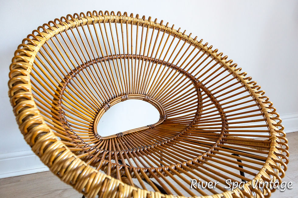 Thumbnail: Franco Albini & Janine Abraham & Dirk Jan Rol Rattan Chair & Lobster Pot Ottoman
