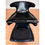 Thumbnail: Italian Black Leather Horn Lounge Chair Mid Century Modernist Space Age MCM